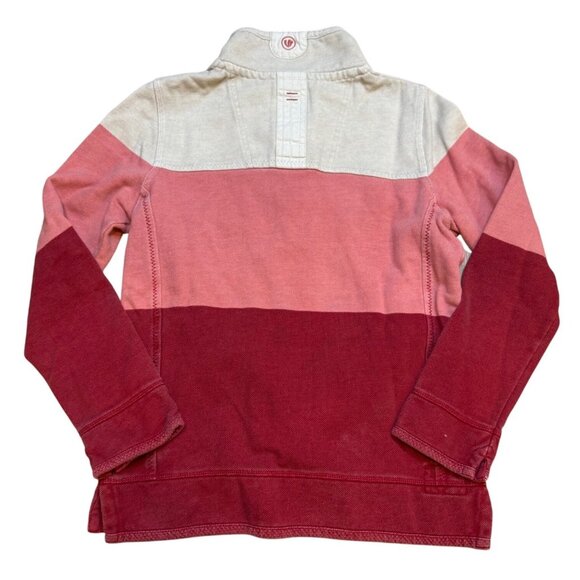Fat Face Airlie Quarter Zip Pullover Sweater Color Block Red Pink Cream 4 - Picture 2 of 8